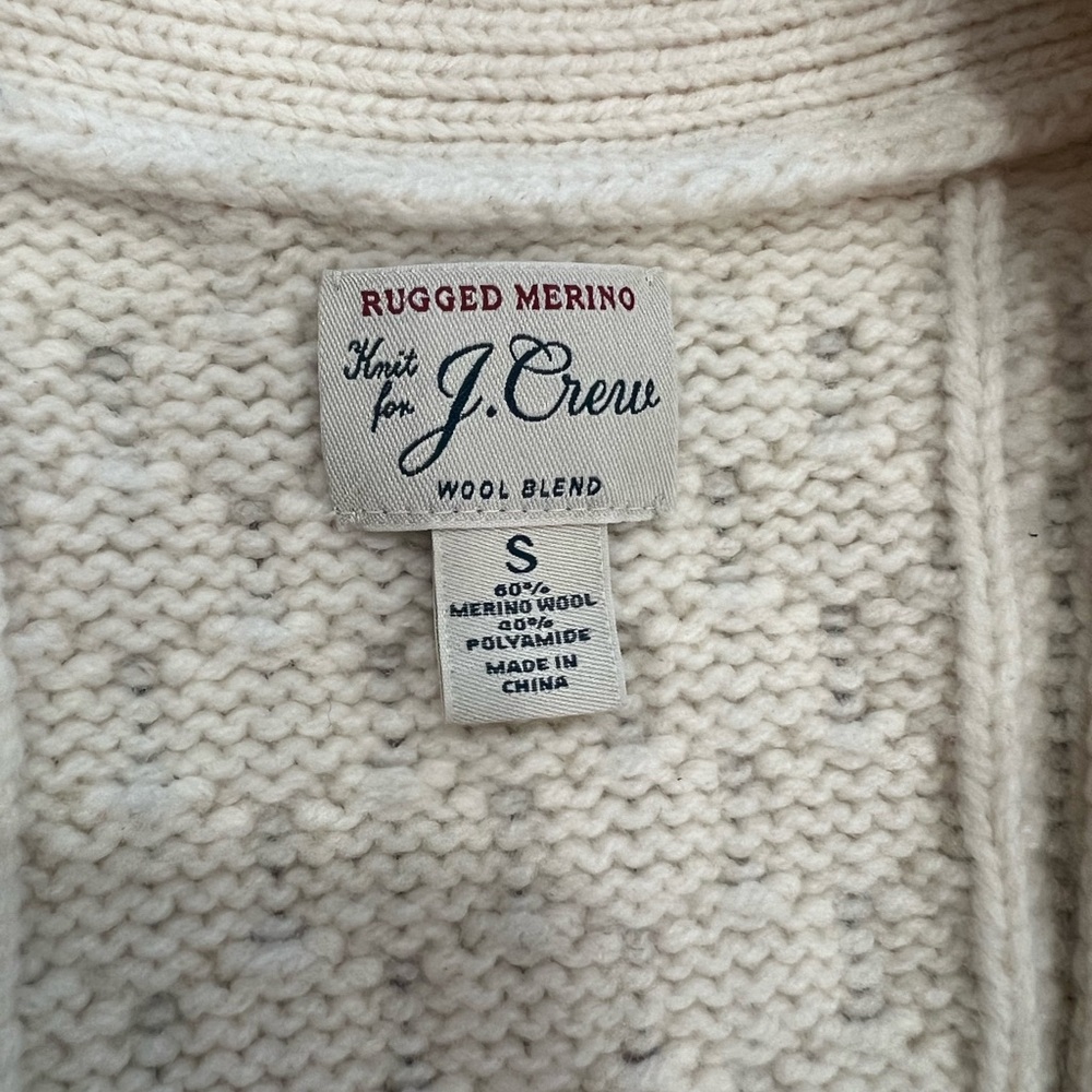 J. Crew Cream Wool Blend Men's Sweater